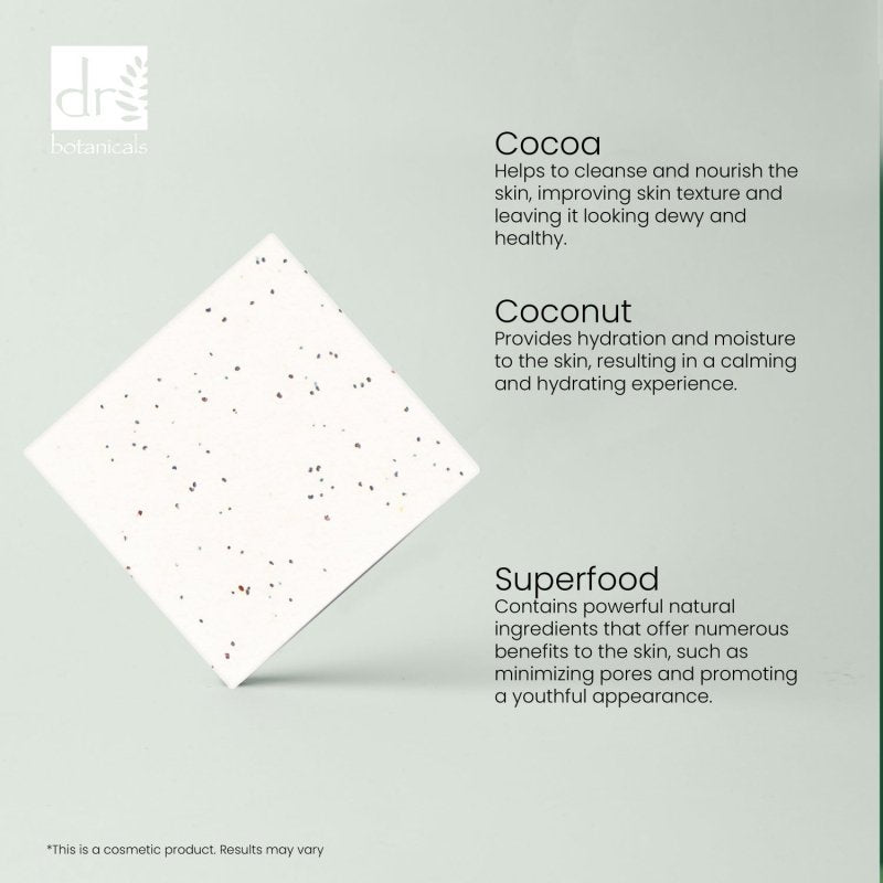 Dr Botanicals Cocoa and Coconut Superfood Facial Cleansing Bar